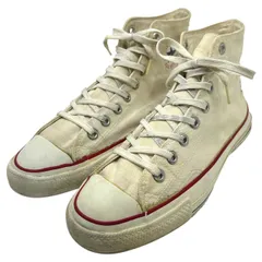 CONVERSE(コンバース) 80's～90's USA made Vintage ALL STAR HI ヴィンテージ ハイカット スニーカー 生成り 9(27.5cm程度) ホワイト 80～90年代 移行期 USA製 囲み