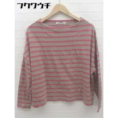 ◇ nano universe ナノ ユニバース ボーダー 長袖 カットソー サイズF ブラウン系 レッド レディース 【中古】 【1101190003167】