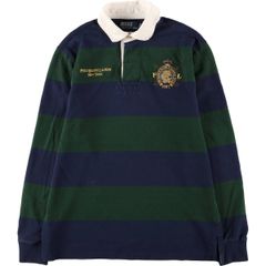 Ralph Lauren ラグビーシャツ 長袖 ポロシャツ Lサイズ クレスト 