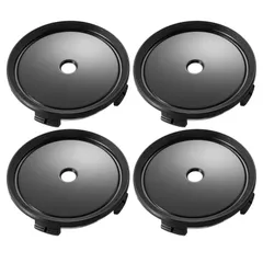 X AUTOHAUX ハブキャップ ホイールセンターキャップ サビ防止のため 汎用品 車用 75mm直径 4個クリップ 4個 黒のサムネイル
