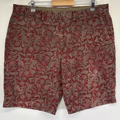 古着 90's/90年代 ポロバイラルフローレン Polo by Ralph Lauren ショートパンツ ペイズリー柄 チノパン 総柄 w38  レッド メンズ