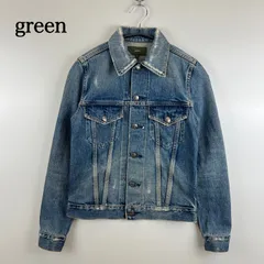 green HYKE archive type-3 3rd denim jacket 2 グリーン ハイク アーカイブ ダメージ加工 デニムジャケット 希少 ペンキ