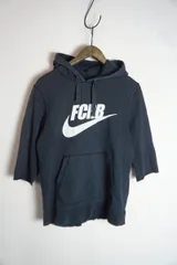 希少 正規 FCRB F.C.Real Bristol×NIKE エフシー リアル ブリストル ナイキ パーカー プルオーバー 5分丈 S 黒 396346-010 本物 910P★2