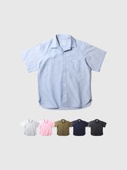 HOUSTON ヒューストン シャツ 半袖 オックスフォード ワークシャツ 41134 OXFORD SS WORK SHIRT アメカジ ミリタリー カラバリ