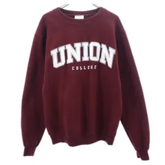 チャンピオン ロゴ刺繍 スウェット M えんじ Champion AUTHENTIC 長袖 トレーナー 裏起毛 メンズ 【中古】  【230109】 【PD】