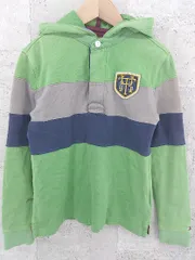 ◇ TOMMY HILFIGER トミーヒルフィガー キッズ 子供服　ロゴ　刺繍　 長袖 シャツ S/P グレー　グリーン　ネイビー # 1002799861304 【中古】 【1002799861304】