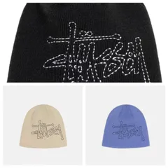 STUSSY ステューシー Skullcap Basic Logo Stitch ニット帽　ビーニー