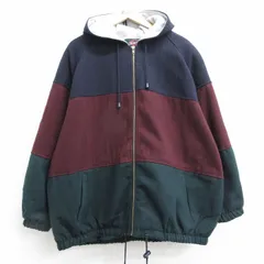 古着 長袖 ウール ジャケット パーカー レディース 90s マルチカラー 大きいサイズ 緑他 グリーン 25jan25 中古 アウター ジャンパー ブル