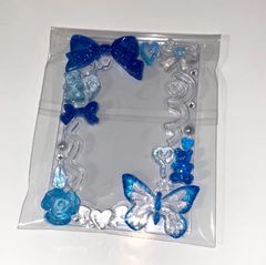 トレカデコ 硬質ケース デコ ぱしゃこれ ホイップ 水色 青 (No