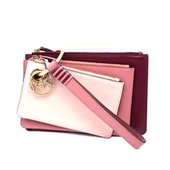 【中古】良品 MICHAEL KOSE マイケルコース ロゴ トリオ レザー クラッチ バッグ eY0830N