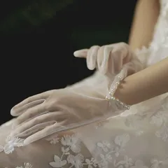 NEW パール ウェディンググローブ 結婚式 高級感 ブライダル7/13