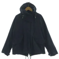アルアバイル allureville ジャケット マウンテンパーカー ボックスシルエット ジップアップ 裾ドローコード コットン ネイビー 紺 2のサムネイル