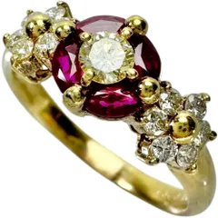 ルビー指輪　（ダイヤモンド）１６号 16号 ルビー 0.54ct ダイヤモンド 0.47ct リング・指輪 K18