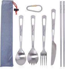 Boundless Voyage Ti1054T キャンピングチタンカトラリー 角箸セット キャンプ用品 ソロキャン バーベキュー チタン 食器 アウトドア