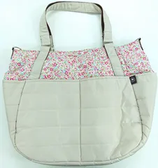 マルチバッグ 3点セット トートバッグ&巾着&マルチマット ママバッグ ママバッグ マザーズ 2WAYトートバッグ 小花柄 フルールベージュ 5845BE