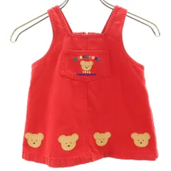 mikihouse ミキハウス 日本製 ジャンパースカート 80 赤 キッズ 古着