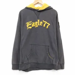 L/古着 アメリカンイーグル 長袖 スウェット パーカー メンズ 77 濃グレー 25oct03 中古 スエット トレーナー トップス