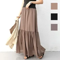 ティアードロングスカート レディース 10代 20代 30代 韓国ファッション 春 夏 秋 カジュアル かわいい おしゃれ 大人 シンプル 綺麗 上品