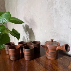 新品未使用　超レア　小西洋平作　常滑焼　急須　略歴付　煎茶道具な形状の赤茶色急須 小西洋平 朱泥南蛮梨皮急須 第28回長三賞現代陶芸展入選作 共箱 常滑焼茶器