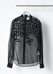 新品未使用 RUMCHE 24aw Embroidery Sheer Tops エンブロイダリー シアー トップス BLACK ブラック 刺繍 ラムシェ