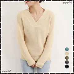 ｖネック ニットセーター レディース秋冬おしゃれ リブニット トップス 大人女性 ニットウエア オフィスカジュアル 長袖 ニットプルオーバー 韓国風30代40代ニットカットソー春 インナーニット無地 きれいめニット冬服