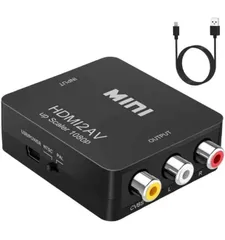 HDMI to RCA 変換コンバーター HDMI to AV コンポジット 1080P 音声出力可 USB給電 テレビVHS VCR DVDなどの互換性 hdmiをサポートする旧式