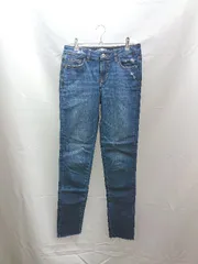 ◇ ZARA ザラ ウォッシュ加工 カットオフ スキニーパンツ サイズ36 インディゴ レディース E  【1303290004680】