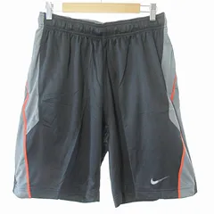 ナイキ NIKE 美品 ドライフィット DRI FIT ハーフ ショート イージー パンツ スポーツ ウエア XL 黒 グレー 0219 ●ECO