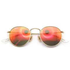 Ray-Ban レイバン サングラス RB3447 ROUND METAL イタリア製 ラウンドメタル ボストン ミラーレンズ 112/69 マットゴールド 61003896