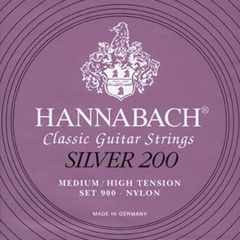 HANNABACH SILVER 200MHT 紫 ミディアムハイテンション クラシックギター弦〈ハナバッハ〉