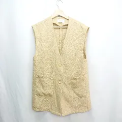 ◇ ⊂ Samansa Mos2 blue サマンサモスモス ブルー ノースリーブ ベスト サイズL イエロー レディース E  【1411210004778】のサムネイル