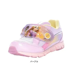 ムーンスター moonstar キッズ ジュニア 女の子 スニーカー ディズニー 子供靴 音が鳴る靴 プリンセス アリエル リトルマーメイド ラプンツェル tmdnc1346 パープル 15.0cm