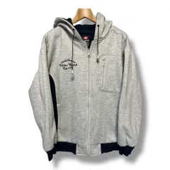 ecko unltd エコーアンリミテッド リバーシブル スウェット フリース ジップアップ フーディー パーカー 上着 アウター メンズ サイズL　ビッグロゴ グレー ネイビー 久喜倉庫店 K82Yのサムネイル