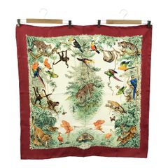 HERMES エルメス カレ90 スカーフ EQUATEUR 赤道直下 動物