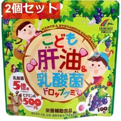 こども肝油＆乳酸菌 ドロップグミ 100粒 2個セット まとめ売り