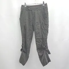 ◇ Θ qualite カリテ クロップドパンツ サイズ1 ダークカーキ レディース E  【1505290013246】