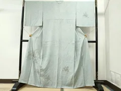 リサイクル訪問着袷 友禅染め 黒 モダン たたき染め 身丈155cm
