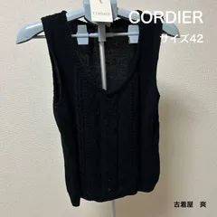 No.262新品タグ付きCORDIER黒ニットベスト　サイズ42