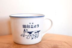 猫印ミルクマグカップ（白）