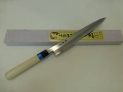 ☆新品送料込☆郷右馬允義弘上作白二鋼刺身包丁210mm水牛柄マチ磨き裏