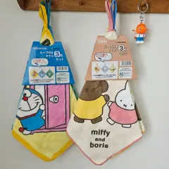 ミッフィー ドラえもん キャラクター 3P ハンドタオルセット