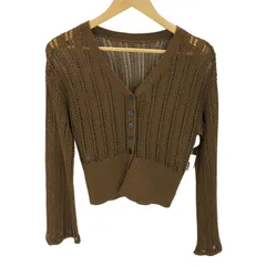 ナノユニバース NANO universe LB.03／メッシュ透かし編みカーディガン レディース JPN：S 