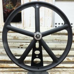 【新品】FUN X5 マグネシウムバトン ホイール リア マットブラック ホワイト 黒 白 ピストバイク シングルスピード 自転車 ロードバイク
