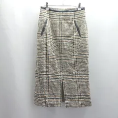 ◇ ⊇ NOLLEY'S ノーリーズ 総柄 膝下丈 タイト スカート サイズ38 ブラウン系 レディース E  【1503060035108】