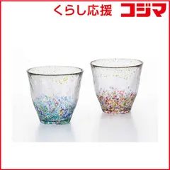 【 新品 未開封 】   石塚硝子 津軽びいどろ まつり・はなびロックグラスペア アデリア FS71565 未使用 送料無料