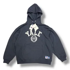 参考上代13200円 未使用品 RUSSELL ATHLETIC YALE UNIVERSITY Sweat Hoodie イエール大学スウェットフーディー パーカー ラッセルアスレティック RC-24709-YL ネイビー XL　95563A5