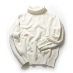 【新品】 SHIPS × Rencontrant ／ シップス × レンコントラント　カシミヤ タートルネック ニット 日本製 オフホワイト ｜ 秋冬
