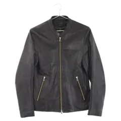 STUDIOUS (ステュディオス) 17SS シープスキン シングルレザー ライダースジャケット ブラック 107352001のサムネイル