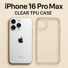 iPhone16ProMax 対応 TPUクリアケース（透明ソフトカバー）シンプル iPhoneケース アイフォーン16ProMax