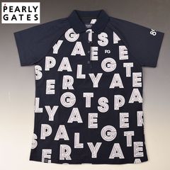 PEARLY GATES 半袖ポロシャツ ネイビー 総柄 サイズ0 - メルカリ